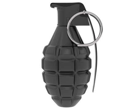 Hand grenade isolated on background. 3d rendering - illustrationの写真素材