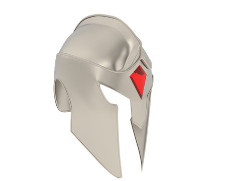 Gladiator helmet isolated on background. 3d rendering - illustrationの写真素材
