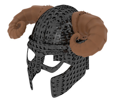 Gladiator helmet isolated on background. 3d rendering - illustrationの写真素材