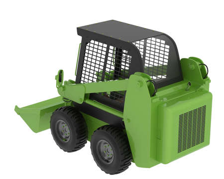 Industrial loader isolated on background. 3d rendering - illustration