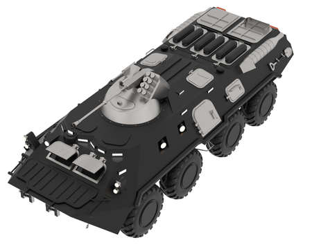 War vehicle isolated on background. 3d rendering - illustration