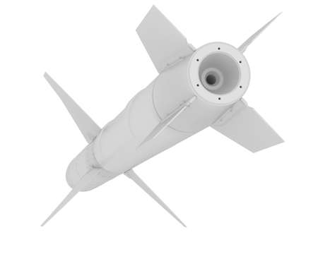 Rocket isolated on background. 3d rendering - illustrationの写真素材