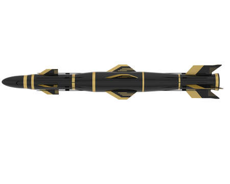 Rocket isolated on background. 3d rendering - illustration