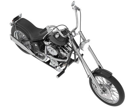 Motorcycle isolated on background. 3d rendering - illustrationの写真素材