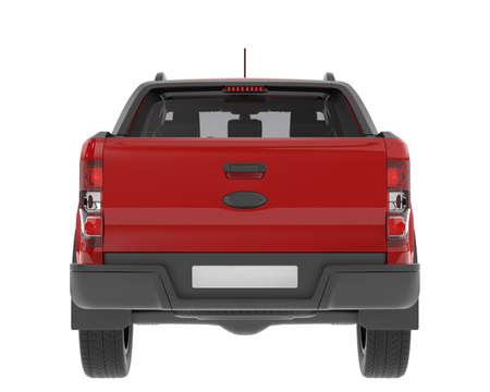 Pickup truck isolated on background. 3d rendering - illustrationの写真素材