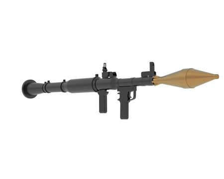 Grenade launcher isolated on background. 3d rendering - illustration