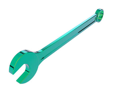 Wrench isolated on white background. 3d rendering - illustration