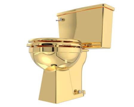 Toilet isolated on white background. 3d rendering - illustrationの写真素材