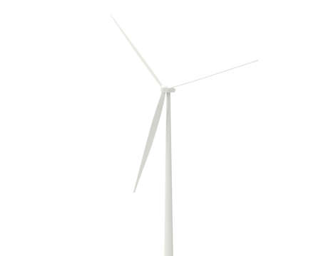 Windmill isolated on white background. 3d rendering - illustrationの写真素材