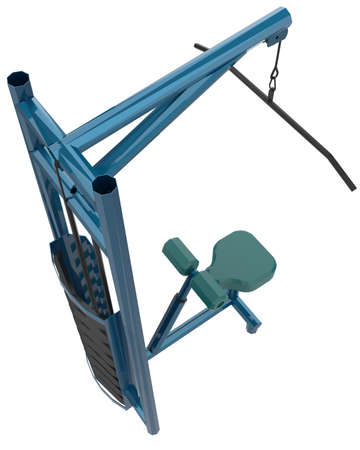 Gym equipment scene isolated on background. 3d rendering - illustration