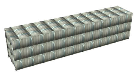 Super cargo container isolated on background. 3d rendering - illustration