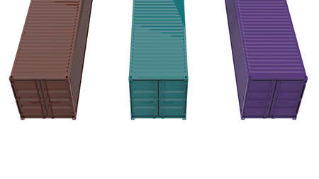 Super cargo container isolated on background. 3d rendering - illustration