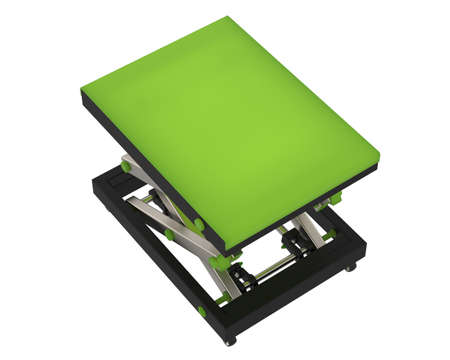 Scissor lift platform isolated on background. 3d rendering - illustration