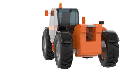 Telescopic handler isolated on background. 3d rendering - illustration