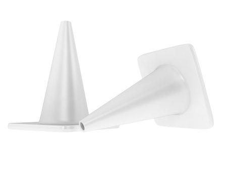Traffic cone isolated on background. 3d rendering - illustrationの写真素材