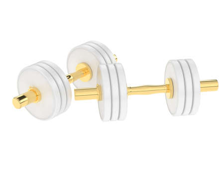 Dumbbell isolated on background. 3d rendering - illustrationの写真素材