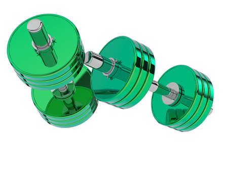 Dumbbell isolated on background. 3d rendering - illustrationの写真素材