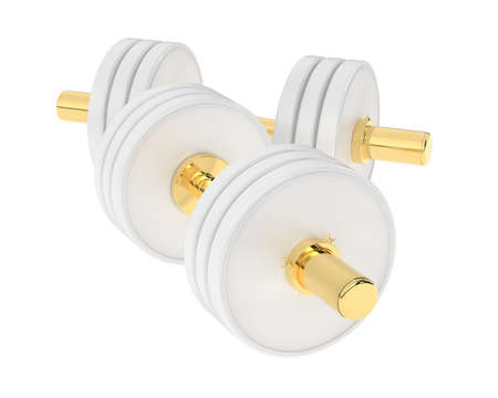 Dumbbell isolated on background. 3d rendering - illustrationの写真素材