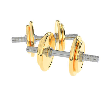 Dumbbell isolated on background. 3d rendering - illustrationの写真素材