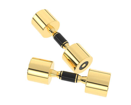 Dumbbell isolated on background. 3d rendering - illustrationの写真素材