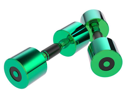 Dumbbell isolated on background. 3d rendering - illustrationの写真素材