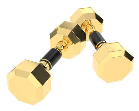 Dumbbell isolated on background. 3d rendering - illustrationの写真素材