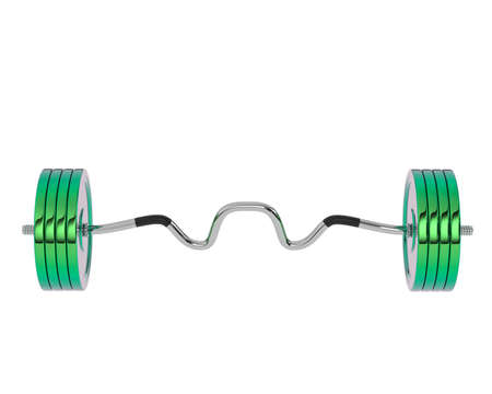 Barbell isolated on background. 3d rendering - illustrationの写真素材