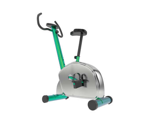 Gym bike isolated on background. 3d rendering - illustration