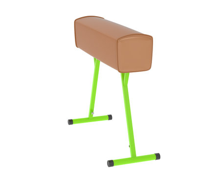 Gymnastic equipment isolated on background. 3d rendering - illustrationの写真素材