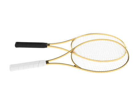 Racket isolated on background. 3d rendering - illustration