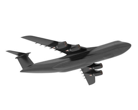 Cargo airplane isolated on background. 3d rendering - illustrationの写真素材