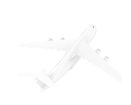 Cargo airplane isolated on background. 3d rendering - illustration