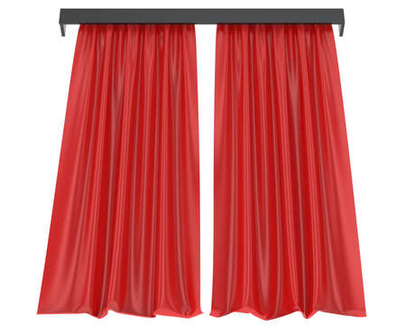 Curtain isolated on background. 3d rendering - illustrationの写真素材