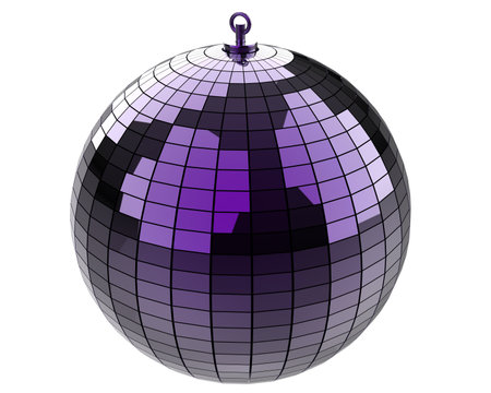 Disco ball isolated on background. 3d rendering - illustrationの写真素材