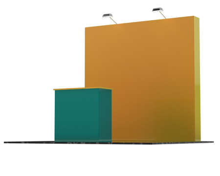 Furniture podium conference isolated on background. 3d rendering - illustration