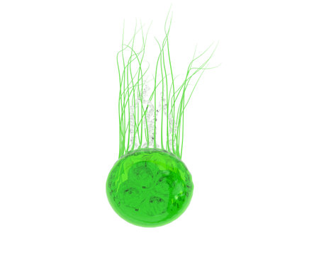 Jellyfish isolated on  background. 3d rendering - illustration