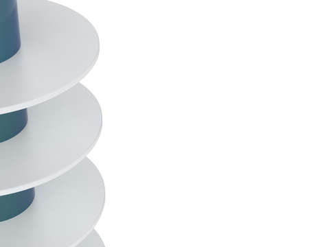 POS round display isolated on background. 3d rendering - illustrationの写真素材