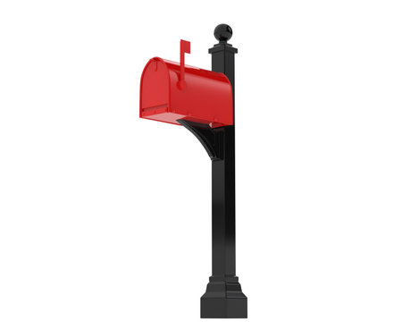 Residential mailbox isolated on background. 3d rendering - illustrationの写真素材