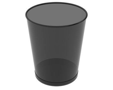 Trash can isolated on background. 3d rendering - illustrationの写真素材