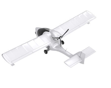 Plane isolated on a white background. 3d rendering, 3d illustration.