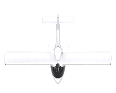 Airplane isolated on a white background. 3d render image.