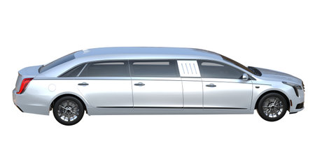 Modern luxury limousine on a white background. 3d renderingの写真素材