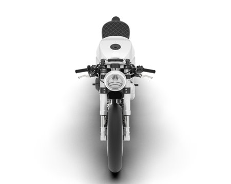 Motorcycle isolated on a white background. 3d render image.の写真素材