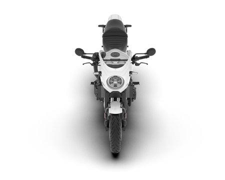 Motorcycle isolated on a white background. 3D Illustration.