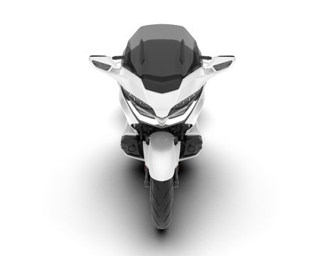 motorcycle isolated on white background. 3d render illustration.の写真素材