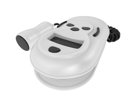 Handheld pulse oximeter. 3d illustration isolated on white backgroundの写真素材