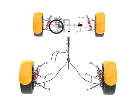 3d rendering of a quad bike isolated on a white background.の写真素材