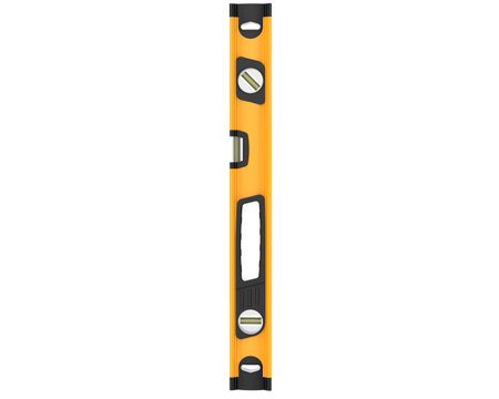 Vector illustration of a spirit level isolated on white background. Construction tool.