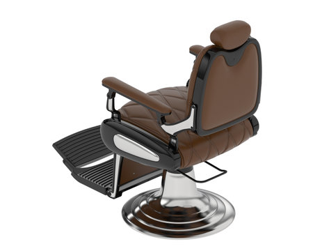 Barber chair isolated on white background. 3d render. Eps 10の写真素材