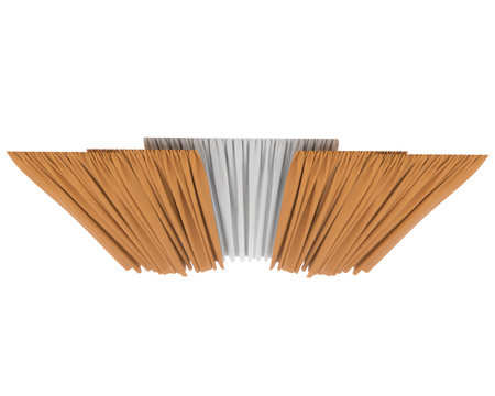 Wooden chopsticks isolated on white background. 3d rendering.の写真素材